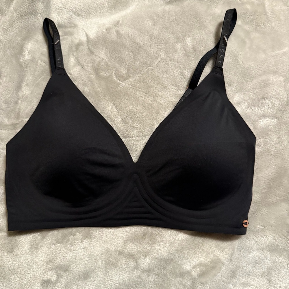 Danskin Intimates Black‎ Bralette with Adjustable Straps, Large